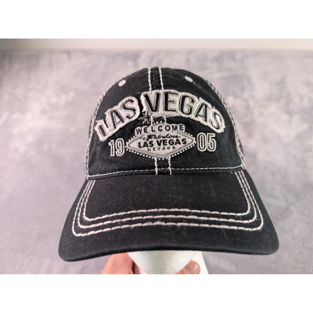 Hat Graphix 360 Las Vegas Nevada Souvenir Baseball Cap Black Contrast Stitching